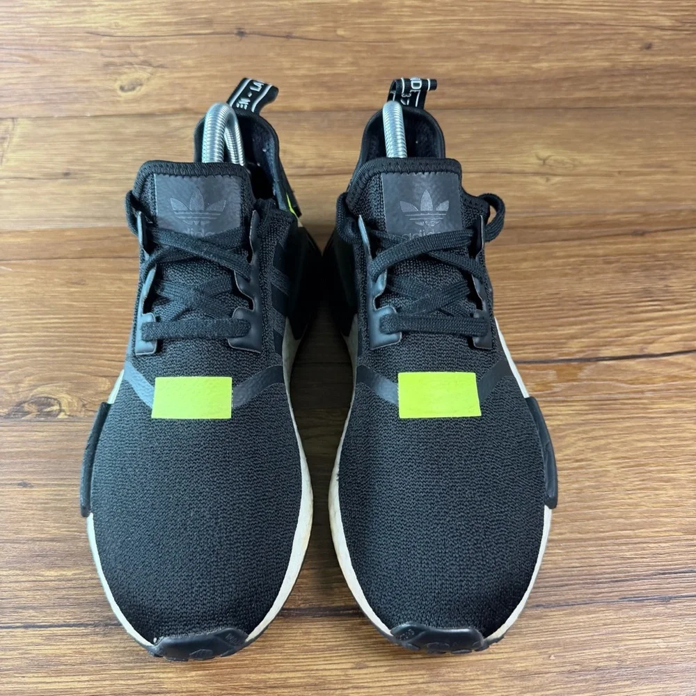 Adidas NMD R1 Athletic Sneakers Men’s Size‎ 7 Black Neon Shoes
